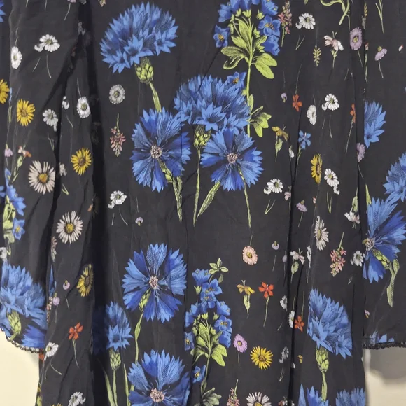 Maeve Anthropologie Aderyn Botanical Silk Dress Size Small - Picture 4 of 9